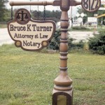 Wood Carved Sign- TUNER- 1971- H- 7ft W- 50in D- 12in