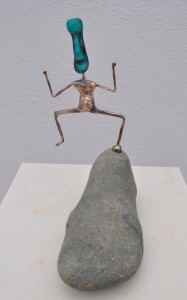 Figure-THE STOMP-2011 H-10in W-8in D-5in- Stone, Acrylic,Bronze